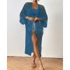 imageBsubseach Kimonos for Women Lace Sexy Swimsuit Cover Ups Open Front Beach Robe Summer CardiganDdark Blue