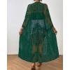 imageBsubseach Kimonos for Women Lace Sexy Swimsuit Cover Ups Open Front Beach Robe Summer CardiganDdark Green