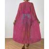 imageBsubseach Kimonos for Women Lace Sexy Swimsuit Cover Ups Open Front Beach Robe Summer CardiganDdark Rose