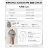 imageBsubseach Kimonos for Women Lace Sexy Swimsuit Cover Ups Open Front Beach Robe Summer CardiganDgrey