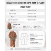 imageBsubseach Kimonos for Women Lace Sexy Swimsuit Cover Ups Open Front Beach Robe Summer CardiganDkhaki