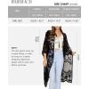 imageBsubseach Lace Kimonos for Women 2025 Beach Mesh Duster Cardigan Open Front Swimsuit Cover UpsAblack