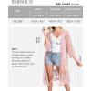 imageBsubseach Lace Kimonos for Women 2025 Beach Mesh Duster Cardigan Open Front Swimsuit Cover UpsApink