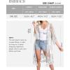 imageBsubseach Lace Kimonos for Women 2025 Beach Mesh Duster Cardigan Open Front Swimsuit Cover UpsAwhite