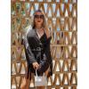 imageBsubseach Linen Bathing Suit Cover Up Shirt Women Button Down Beach Cover Ups Split Tie Swimsuit Coverup BlousePblack