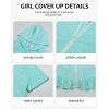 imageBsubseach Mommy and Me Terry Cloth Swimsuit Coverup for Women Hooded Bathing Suit Cover Up Pockets Zip RobesCyan