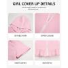 imageBsubseach Mommy and Me Terry Cloth Swimsuit Coverup for Women Hooded Bathing Suit Cover Up Pockets Zip RobesPink
