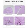 imageBsubseach Mommy and Me Terry Cloth Swimsuit Coverup for Women Hooded Bathing Suit Cover Up Pockets Zip RobesPurple