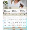 imageBsubseach Shirt Swimsuit Coverup for Women Short Sleeve Bathing Suit Cover Up V Neck Beach Dress Summer Outfit Resort WearBlack