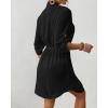 imageBsubseach Swimsuit Coverup Shirt Dress Beach Vacation Clothes for Women Button Down Cover Ups Resort WearBlack