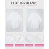 imageBsubseach Swimsuit Coverup for Women 34 Sleeve Bathing Suit Cover Up Polo Shirt Beach Dress Vacation OutfitsWhite