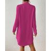 imageBsubseach Swimsuit Coverup for Women Button Down Beach Cover Ups Long Sleeve Shirt Dress Modern Blouse TopRose Red