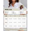 imageBsubseach Women Beach Shirt Bathing Suit Cover Up Embroidered Lapel Blouses Button Down Collar TopsLwhite