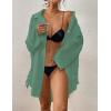 imageBsubseach Women Button Down Beach Shirt Cover Up for Swimwear Blouse TopsPgreen