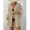 imageBsubseach Women Button Down Beach Shirt Cover Up for Swimwear Blouse TopsWithout Tieapricot