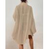 imageBsubseach Women Button Down Beach Shirt Cover Up for Swimwear Blouse TopsWithout Tieapricot