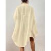 imageBsubseach Women Button Down Beach Shirt Cover Up for Swimwear Blouse TopsWithout Tieivory White