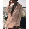 imageBsubseach Women Long Sleeve Beach Shirt Blouses Bathing Suit Cover Up Button Down CollarApricot
