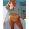 imageBsubseach Women Long Sleeve Beach Shirt Blouses Bathing Suit Cover Up Button Down CollarGlight Grey