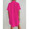 imageBsubseach Women Swimsuit Coverup Shirt Dress Button Down Bathing Suit Cover Up BeachwearHot Pink