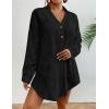 imageBsubseach Women Swimsuit Coverups Long Sleeve Button Down Beach Cover Up Dress Shirt TopBlack
