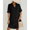 imageBsubseach Womens Bathing Suit Cover Ups Bikini Swimsuit Coverup for Women 2025 Button Down Beach Dress ShirtBlack