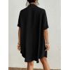 imageBsubseach Womens Bathing Suit Cover Ups Bikini Swimsuit Coverup for Women 2025 Button Down Beach Dress ShirtBlack