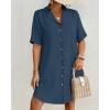 imageBsubseach Womens Bathing Suit Cover Ups Bikini Swimsuit Coverup for Women 2025 Button Down Beach Dress ShirtDark Blue