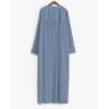 imageBsubseach Womens Kimono Swimsuit Coverup Beach Dress Lightweight Long Sleeve Bikini Cardigan Button Front Side Slit Cover UpBlue