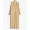 imageBsubseach Womens Kimono Swimsuit Coverup Beach Dress Lightweight Long Sleeve Bikini Cardigan Button Front Side Slit Cover UpKhaki