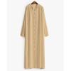 imageBsubseach Womens Kimono Swimsuit Coverup Beach Dress Lightweight Long Sleeve Bikini Cardigan Button Front Side Slit Cover UpKhaki
