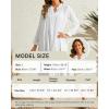 imageBsubseach Womens Kimono Swimsuit Coverup Beach Dress Lightweight Long Sleeve Bikini Cardigan Button Front Side Slit Cover UpWhite