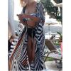 imageBsubseach Womens Kimono Swimsuit Coverup Beach Dress Lightweight Long Sleeve Bikini Cardigan Button Front Side Slit Cover UpZebra Print