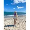 imageBsubseach Womens Long Sleeve Linen Swimsuit Cover Up Button Down Beach Cover Ups Summer Swim Shirt DressesApricot