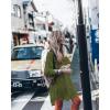 imageBsubseach Womens Long Sleeve Linen Swimsuit Cover Up Button Down Beach Cover Ups Summer Swim Shirt DressesArmy Green