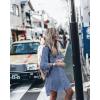 imageBsubseach Womens Long Sleeve Linen Swimsuit Cover Up Button Down Beach Cover Ups Summer Swim Shirt DressesBlue