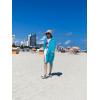 imageBsubseach Womens Long Sleeve Linen Swimsuit Cover Up Button Down Beach Cover Ups Summer Swim Shirt DressesBright Blue