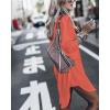 imageBsubseach Womens Long Sleeve Linen Swimsuit Cover Up Button Down Beach Cover Ups Summer Swim Shirt DressesBright Orange