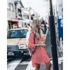 imageBsubseach Womens Long Sleeve Linen Swimsuit Cover Up Button Down Beach Cover Ups Summer Swim Shirt DressesCoral