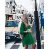 imageBsubseach Womens Long Sleeve Linen Swimsuit Cover Up Button Down Beach Cover Ups Summer Swim Shirt DressesGreen