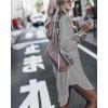 imageBsubseach Womens Long Sleeve Linen Swimsuit Cover Up Button Down Beach Cover Ups Summer Swim Shirt DressesGrey