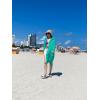 imageBsubseach Womens Long Sleeve Linen Swimsuit Cover Up Button Down Beach Cover Ups Summer Swim Shirt DressesLake Green