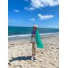 imageBsubseach Womens Long Sleeve Linen Swimsuit Cover Up Button Down Beach Cover Ups Summer Swim Shirt DressesLake Green
