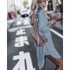 imageBsubseach Womens Long Sleeve Linen Swimsuit Cover Up Button Down Beach Cover Ups Summer Swim Shirt DressesLight Blue