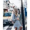 imageBsubseach Womens Long Sleeve Linen Swimsuit Cover Up Button Down Beach Cover Ups Summer Swim Shirt DressesLight Blue