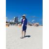 imageBsubseach Womens Long Sleeve Linen Swimsuit Cover Up Button Down Beach Cover Ups Summer Swim Shirt DressesNavy