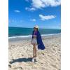 imageBsubseach Womens Long Sleeve Linen Swimsuit Cover Up Button Down Beach Cover Ups Summer Swim Shirt DressesNavy