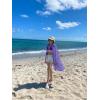 imageBsubseach Womens Long Sleeve Linen Swimsuit Cover Up Button Down Beach Cover Ups Summer Swim Shirt DressesPurple