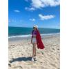 imageBsubseach Womens Long Sleeve Linen Swimsuit Cover Up Button Down Beach Cover Ups Summer Swim Shirt DressesRed