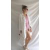 imageBsubseach Womens Long Sleeve Linen Swimsuit Cover Up Button Down Beach Cover Ups Summer Swim Shirt DressesWhite